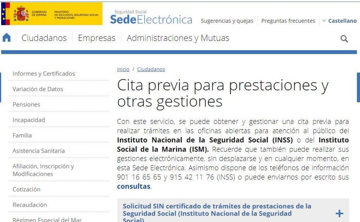 Seguridad Social Cómo pedir cita previa para pensiones y otras